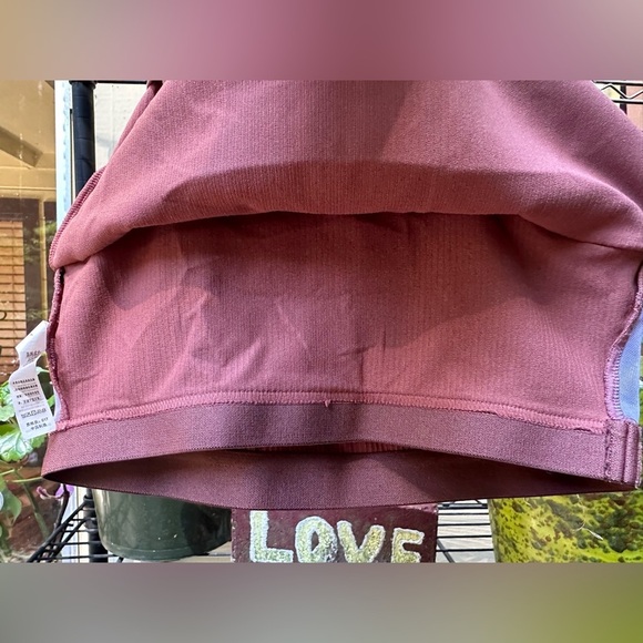 Ribbed Mauve Halter Crop Top Size 4 Small - Picture 5 of 6